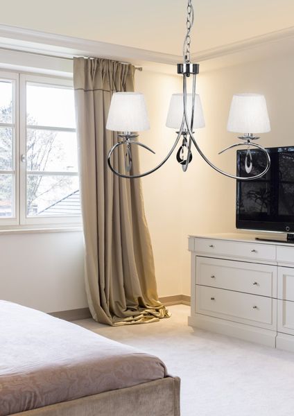 Arnika zwis 3x40W E14 chrom / biały zdjęcie 2