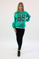 Bawełniana bluza ze ściągaczem 89 Zielona UNI