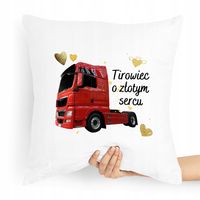 Dla Tirowca Prezent Poduszka O Złotym Sercu Z Nadrukiem Ze Zdjęciem Z Nadru