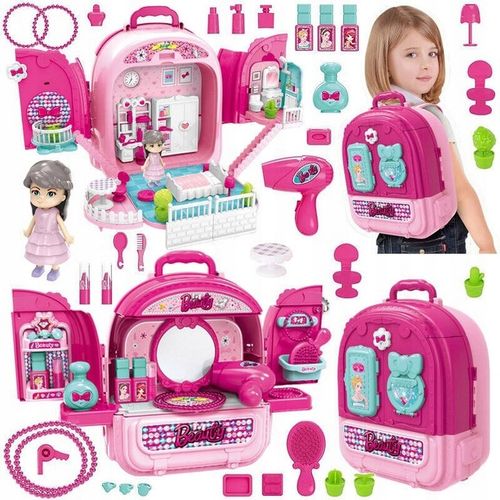 Lalka w Domku salon piękności dla dzieci toaletka 3w1 dla 3 4 5 6 7 latki na Arena.pl