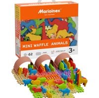 Marioinex klocki WAFFLE mini Animals, 62 el w tym 32 zwierzęta