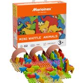 Marioinex klocki WAFFLE mini Animals, 62 el w tym 32 zwierzęta