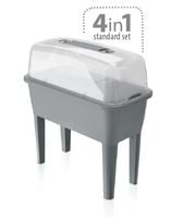 szklarnia rozsadnik respana planter set 77x39x h82 cm szary kamienny