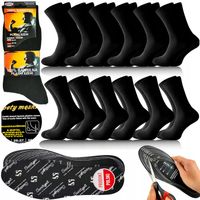 12 Skarpety 100% BAWEŁNIANE Antyalergiczne Bezszwowe Antyzapachowe +Wkładki