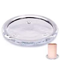 Podstawka szklana pod świece podstawa pod świeczkę świecznik 10 cm