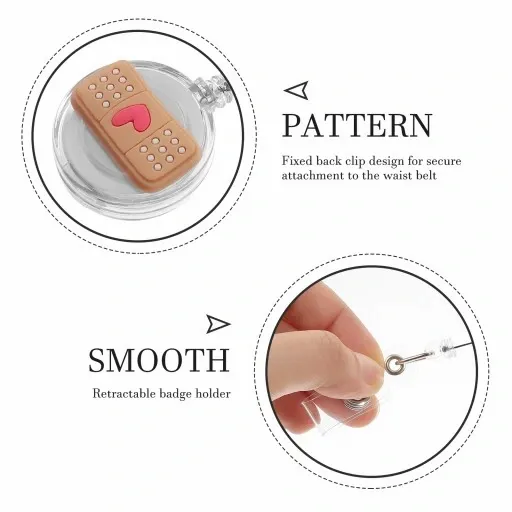 PIELĘGNIARKI ODZNAKA IDENTYFIKATOR KLIP UCHWYT NA NAZWISKO ROLKA 4 SZT zdjęcie 12