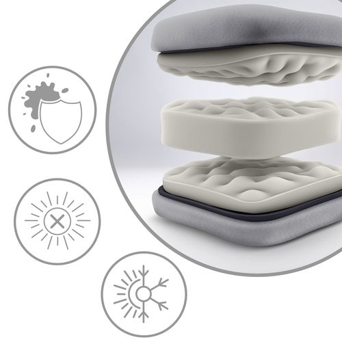 Leżak ogrodowy składany z poduszką Sofotel ChillWell zestaw 2 szt jasno szary na Arena.pl