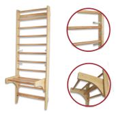 19267 Drewniana drabinka gimnastyczna 220cm drabinka do ćwiczeń