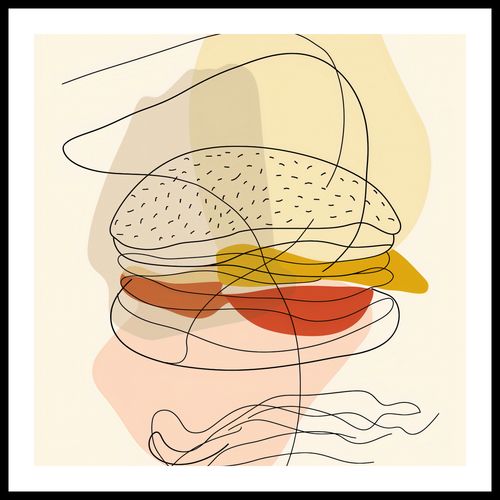Plakat 50x50cm Cieniutki Burger na Arena.pl