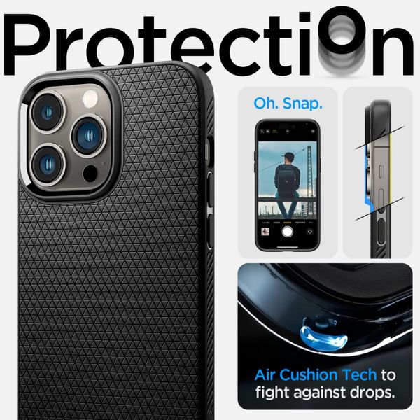 SPIGEN LIQUID AIR IPHONE 14 PRO MAX MATTE BLACK zdjęcie 13