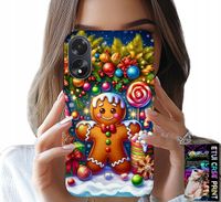 ETUI DO OPPO A38 4G - PIERNIK, CUKIERKOWE WZORY ŚWIĘTA + SZKŁO