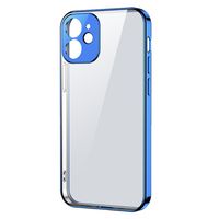 ultra cienkie przezroczyste etui z metaliczną ramką do iphone 12 pro