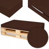 PODUSZKA NA PALETY 120x80 materac pianka + wodoodporny POKROWIEC brązowy