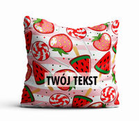 Poduszka DZIECIĘCA z Twoim napisem PD24 arbuzy i truskawki