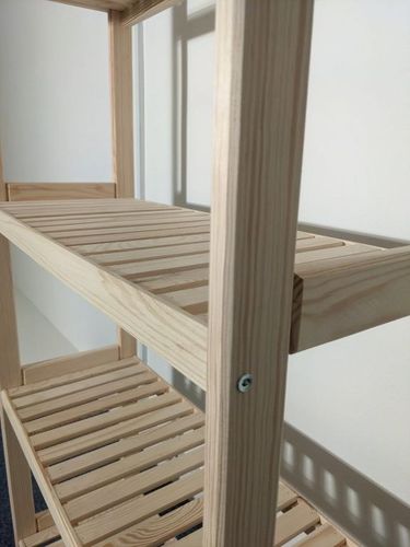 Regał drewniany z litej sosny, 6 półek, 213×80×33 cm na Arena.pl