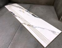 Płytki na schody CALACATTA, stopnica MARMUR 120x30