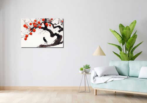Obraz 90x60cm Kruk przy Drzewie na Arena.pl