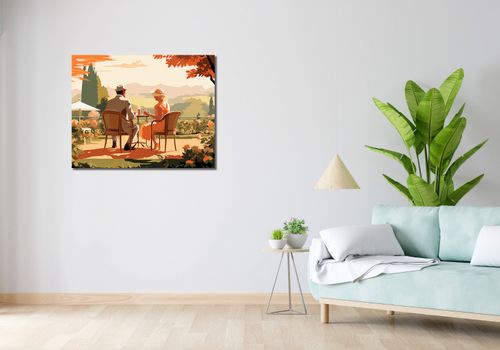 Obraz 90x70cm Retro Randka na Arena.pl