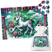 PUZZLE TRADYCYJNE - JEDNOROŻEC UNICORN KOŃ - 24 el