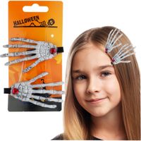 SPINKI DO WŁOSÓW HALLOWEEN KOŚCIOTRUP KOŚCI CZASZKA 3D DODATEK DO STROJU