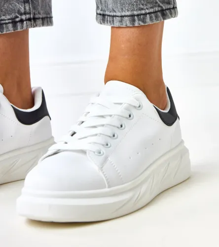 Czarno-białe sneakersy na platformie Rosier 41 na Arena.pl