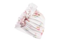 Jamiks REJNA turban dla dziewczynki wiskoza ecru w róże 48-50