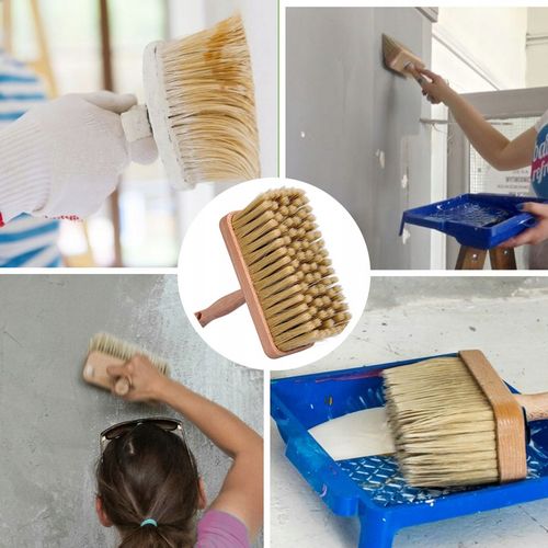 ŁAWKOWIEC 180 mm PL GĘSTY Pędzel Malarski Tapeciak 18cm CHLAPAK na Arena.pl