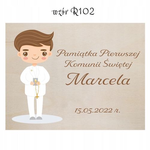 Pamiątka Pierwszej Komunii Świętej Pudełko różaniec na Arena.pl