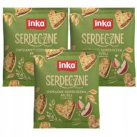 Inka Serdeczne Owsiane serduszka musli z jabłkami 50 g x 3 sztuk