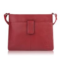 torebka damska listonoszka skórzana na ramię czerwona paolo peruzzi