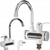 PRZEPŁYWOWY PODGRZEWACZ WODY ELEKTRYCZNY LCD 3000W OBROTOWY KRAN