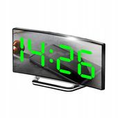 ZEGAR CYFROWY NOWOCZESNY ELEKTRONICZNY STOJĄCY BUDZIK LED ZIELONY