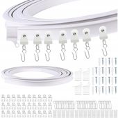 ELASTYCZNA SZYNA DO ZASŁON SUFITOWYCH ZAKRZYWIONY DRĄŻEK DO ZASŁON