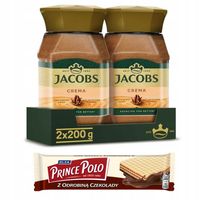 Kawa rozpuszczalna Jacobs Crema 2x 200g, Prince Polo GRATIS