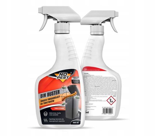 SPRAY ŚRODEK PREPARAT DO ŚMIETNIKÓW KOSZY NA MUCHY I LARWY NO PEST na Arena.pl