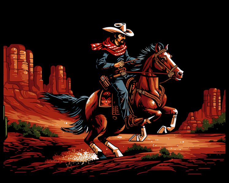 Plakat 76x60,5cm Galop przez Prerię zdjęcie 2