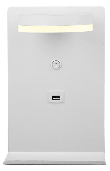 Compact lampa kinkiet 4W LED biały + ładowarka usb zdjęcie 1