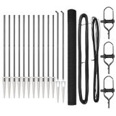 Ogrodzenie z słupkami Szary 1.5 x 25 m Stal