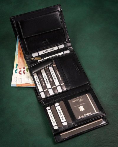 duży, skórzany portfel męski z systemem rfid - rovicky na Arena.pl