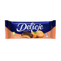 Delicje Szampańskie z galaretką morelową oblewane czekoladą 147 g x 2 szt