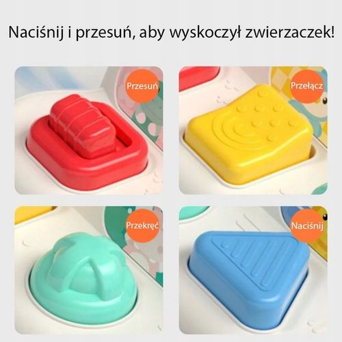 WYSKAKUJĄCE KOLOROWE ZWIERZĄTKA ZABAWKA EDUKACYJNA INTERAKTYWNA WOOPIE na Arena.pl
