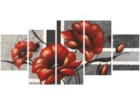 OBRAZ CZERWONE KWIATY MAKI