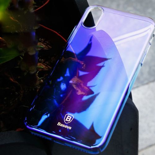 BASEUS GLAZE CASE ETUI IPHONE X / IPHONE XS NIEBIESKI na Arena.pl
