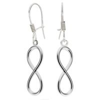 SREBRNE KOLCZYKI ZNAKI NIESKOŃCZONOŚCI NA BIGLU INFINITY SREBRO PRÓBY 925