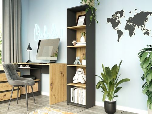 REGAŁ 40CM PÓŁKA SZAFKA KSIĄŻKI SEGREGATORY B-40 ANTRACYT MIX ARTISAN na Arena.pl