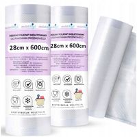 Folia Rękaw Rolka Moletowana Zestaw 2x Próżniowa 28cm 600cm 1200 cm 12 m