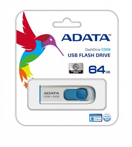 Adata Dashdrive C008 64GB USB White-Blue na Arena.pl