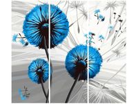 90CM 80 OBRAZ 3 ELEM DMUCHAWCE NIEBIESKIM ŚCIENNY