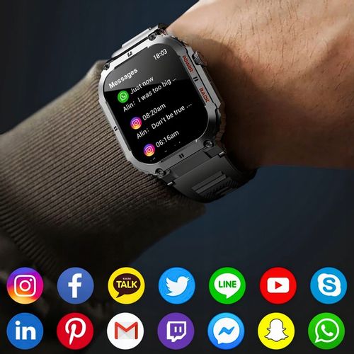 SMARTWATCH ZEGAREK MĘSKI ROZMOWY POLSKIE MENU PULS CIŚNIENIE POWIADOMIENIA na Arena.pl