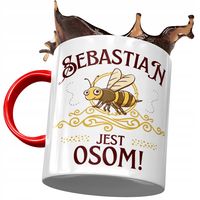 Kubek Czerwony Dla Sebastiana Męża Kolegi Prezent Z Nadrukiem Ze Zdjęciem